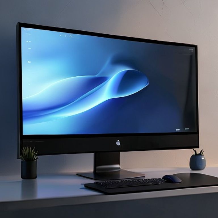 A sleek monitor setup to help prevent oled burn-in