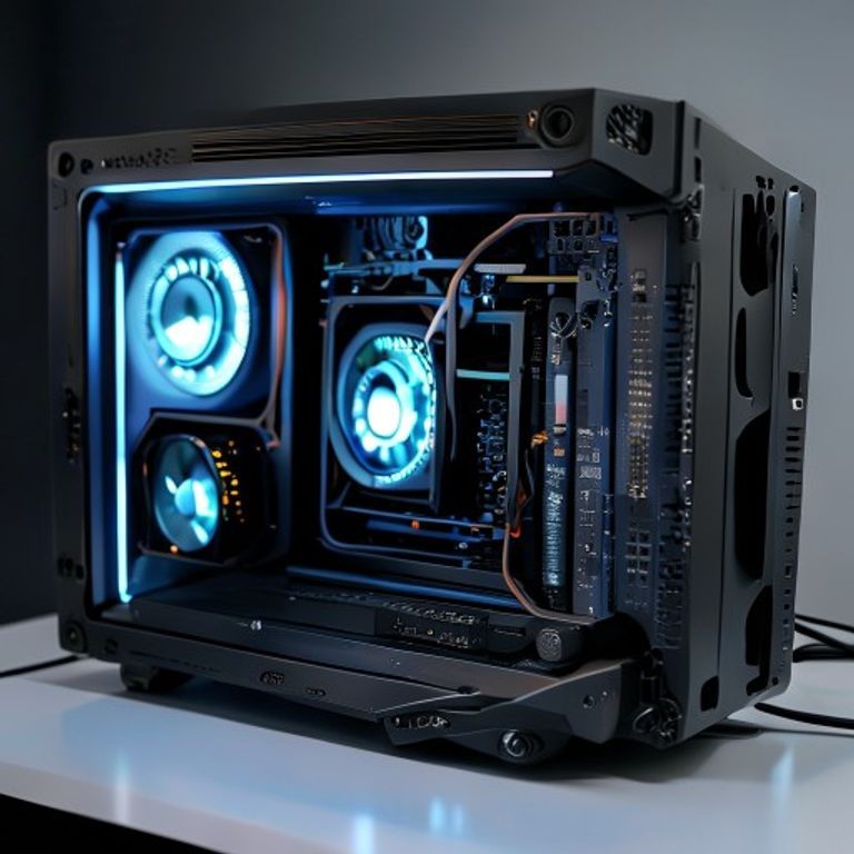 Professional hardware setup showing thermal paste spread results